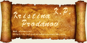 Kristina Prodanov vizit kartica